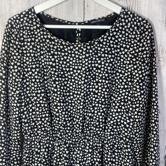 J. Crew Mercantile Heart Print Tulip Hem Dress Size 6   D - Picture 3 of 11
